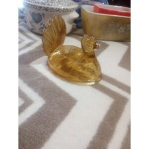 Amber Turkey Top (Nest) Tricket Dish Lid Only 4"